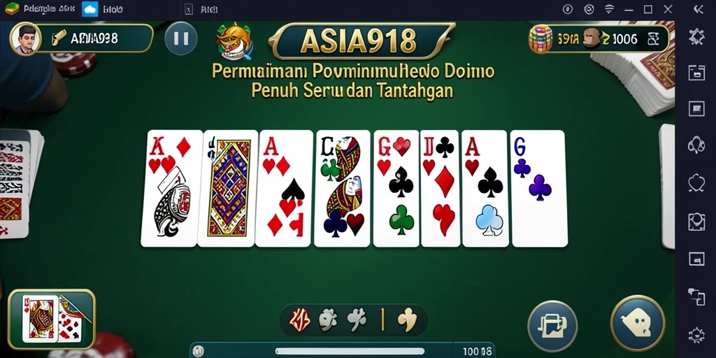 Tampilan gameplay ASIA918 yang seru dan dinamis saat bermain Domino.