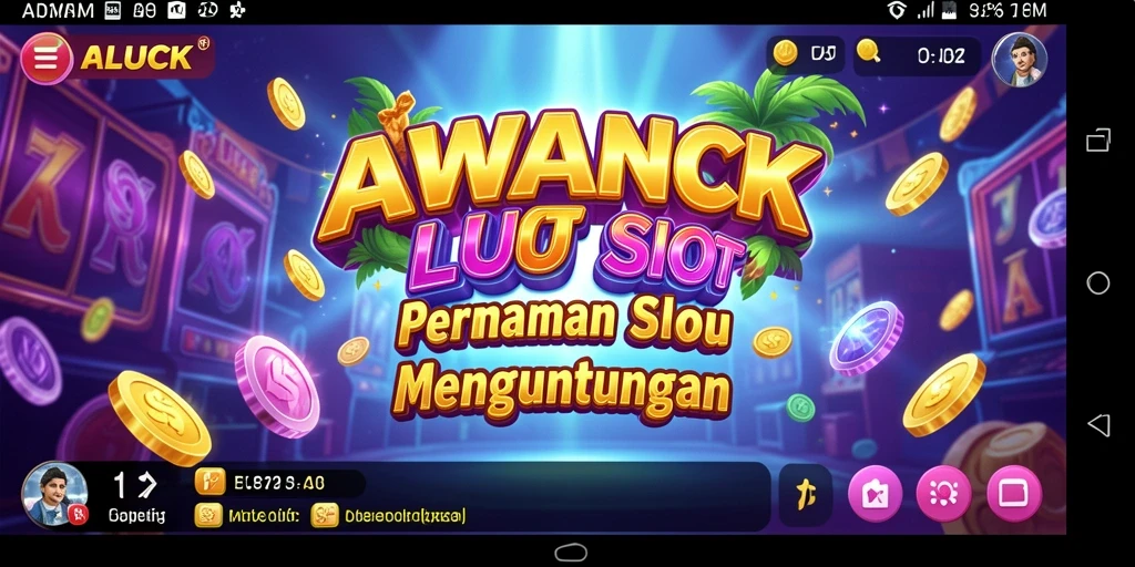 Tampilan gameplay seru AWANLUCK dengan gulungan penuh warna.