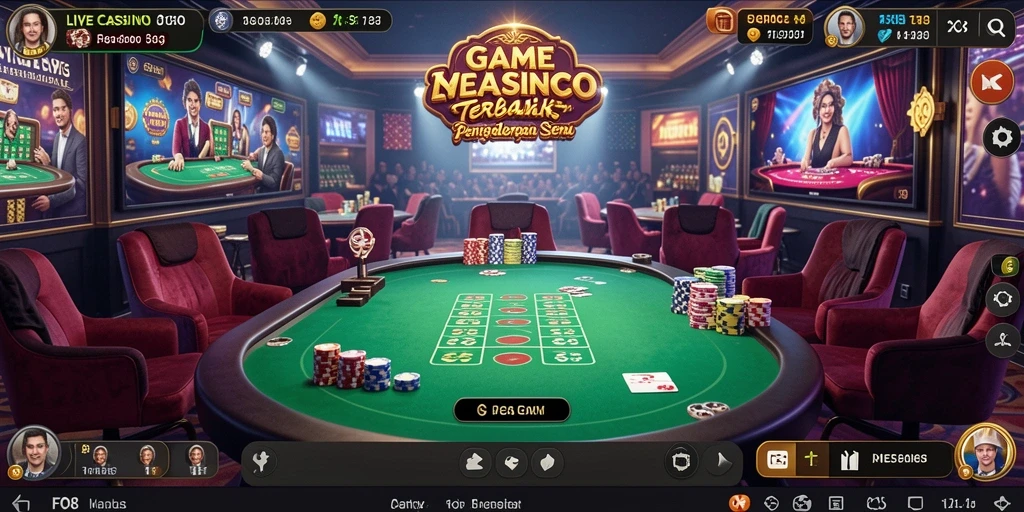 Screenshot gameplay Live Casino di FO8 yang menegangkan dan mengasyikkan.