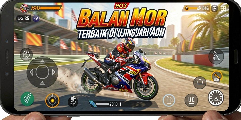 Tampilan gameplay seru dari balapan motor di HO3.