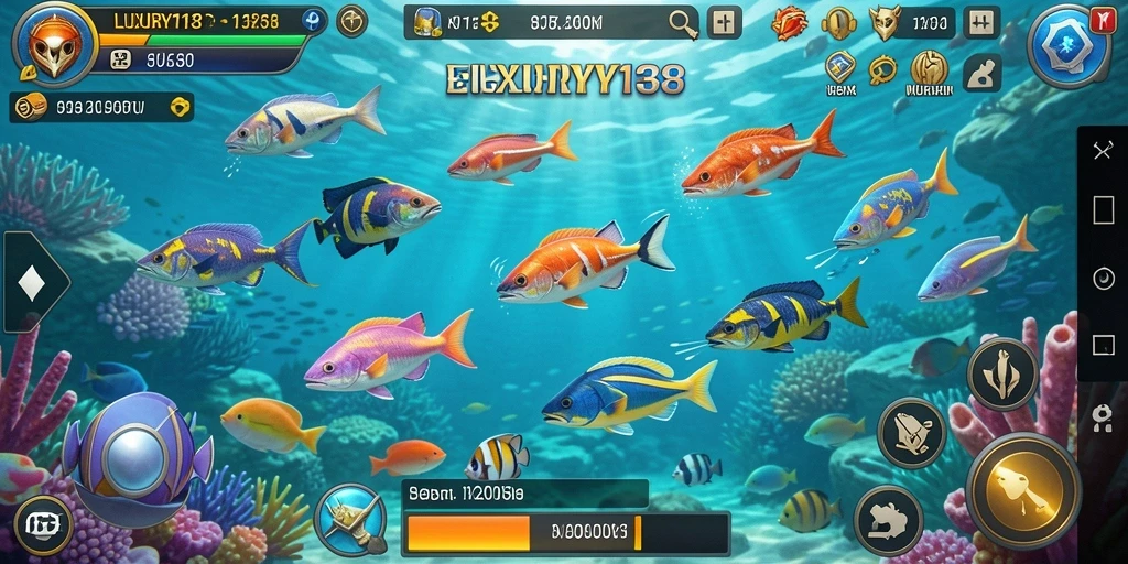 Tampilan gameplay menembak ikan yang mengasyikkan di LUXURY138.