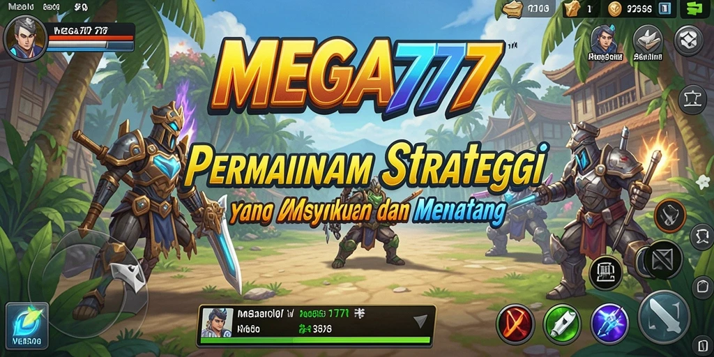Tangkapan layar dari gameplay MEGA777 yang menampilkan pertempuran strategis.