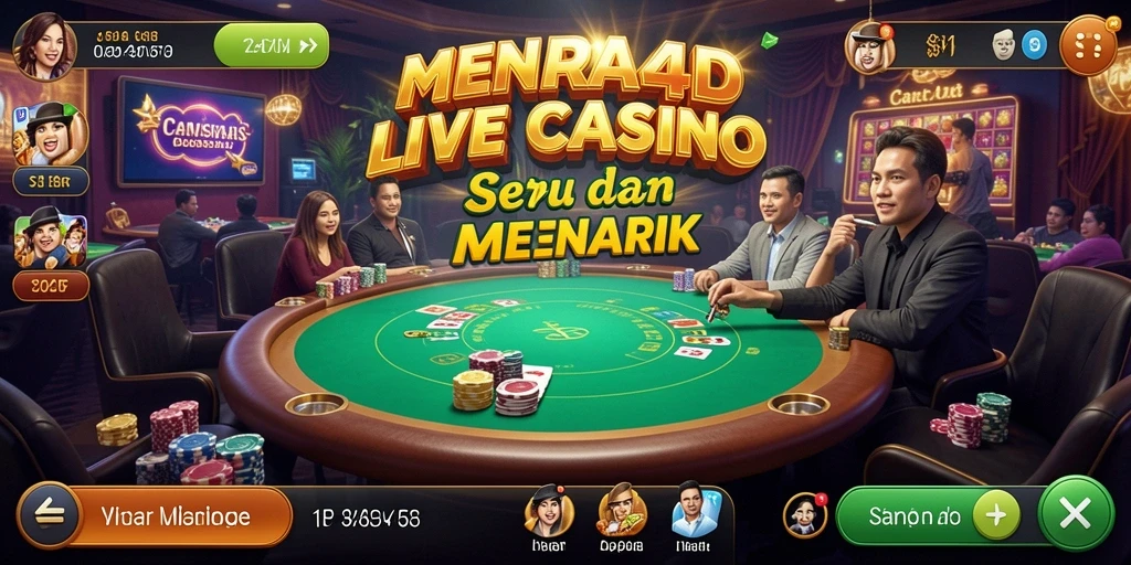 Tampilan gameplay seru di MENARA4D dengan dealer langsung.
