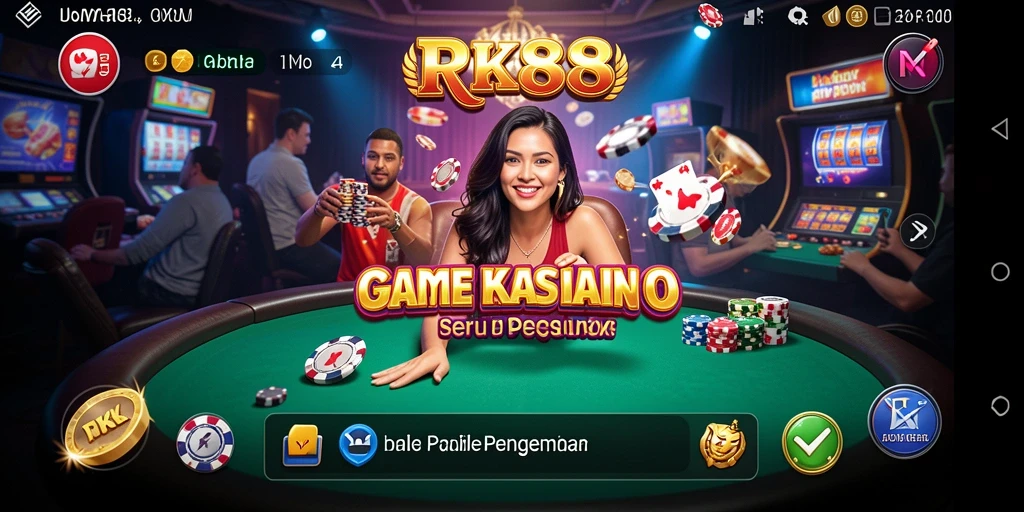 Tampilan gameplay Kasino yang mendebarkan di RK88.