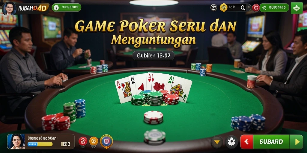 Screenshot RUBAH4D menampilkan pengalaman bermain poker yang seru.