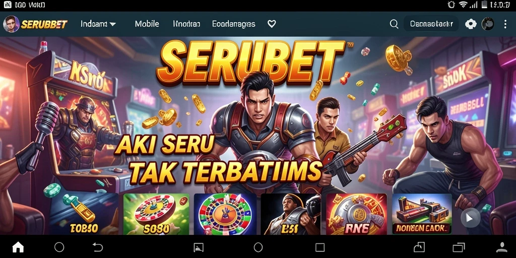 Tangkapan layar gameplay SERUBET menampilkan aksi intens dan karakter bertarung.
