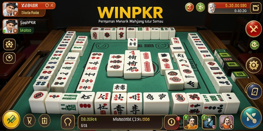 Tampilan gameplay menarik dari game Mahjong WINPKR.